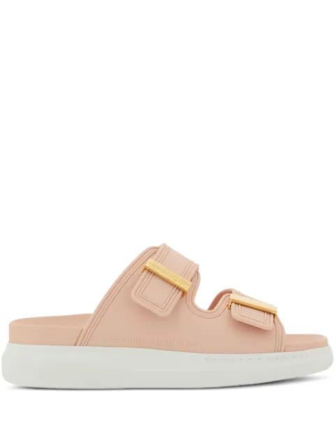 Alexander McQueen double-buckle slides