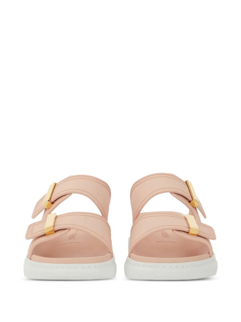 Alexander McQueen double-buckle slides Pink
