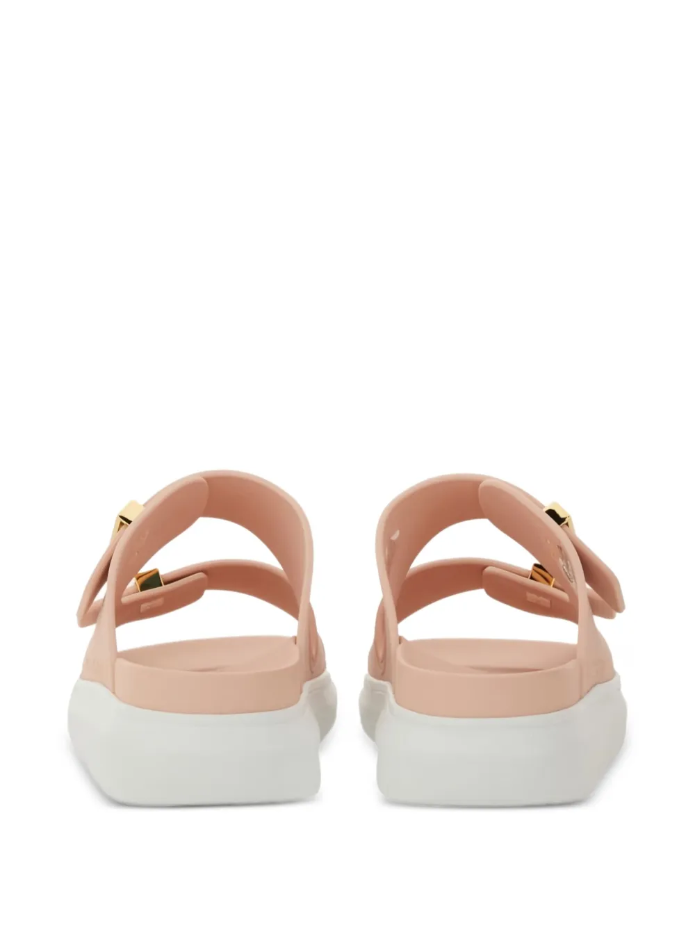 Alexander McQueen double-buckle slides Pink