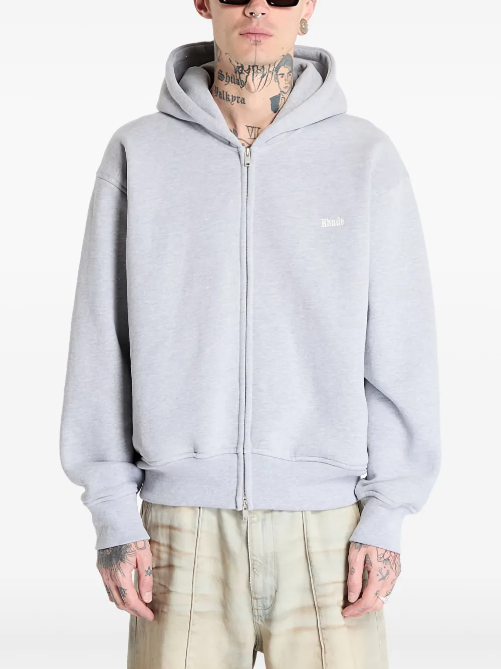 RHUDE hoodie Classic con cierre | gris | Image 1