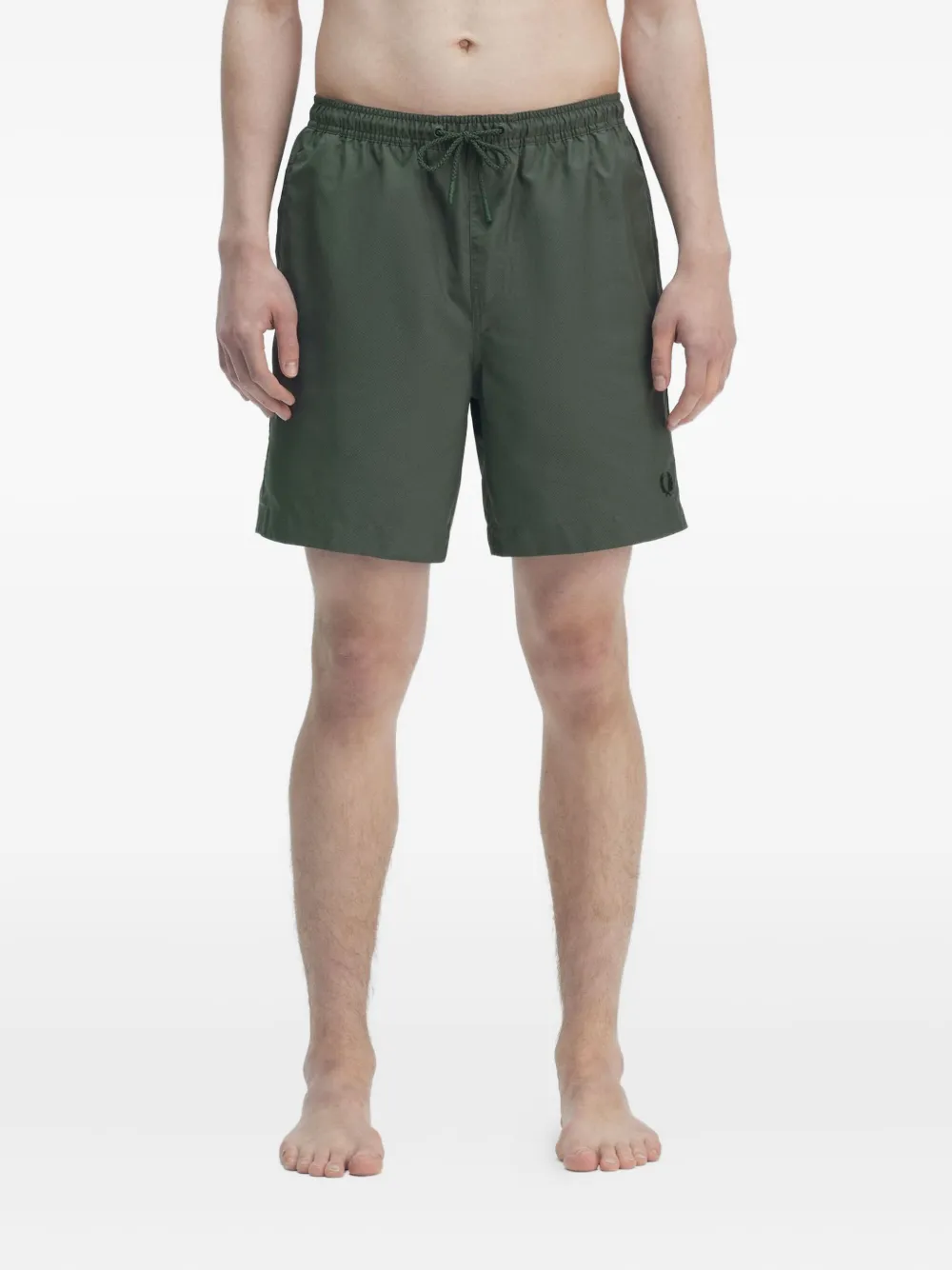 Fred Perry Zwembroek met trekkoordtaille Groen
