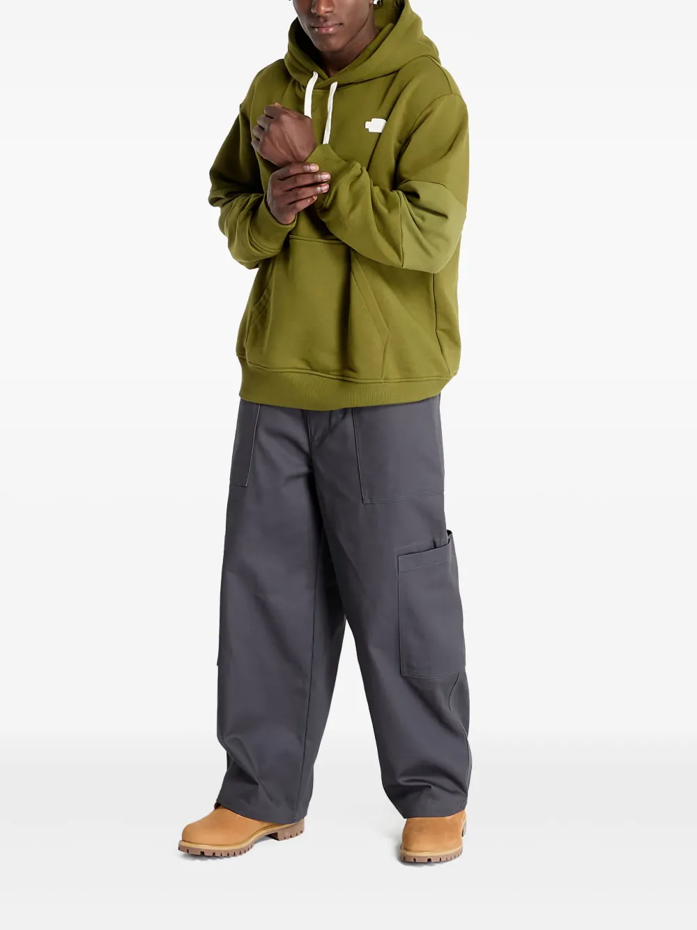 The North Face Hoodie van katoenblend Groen