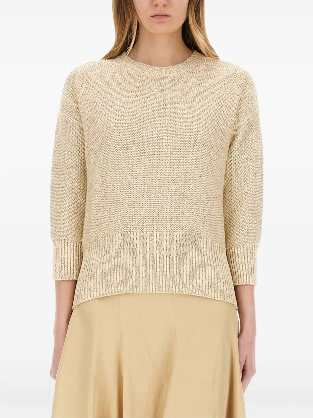 thee-quarter sleeves sweater