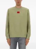 HUGO logo-patch cotton sweatshirt - Green