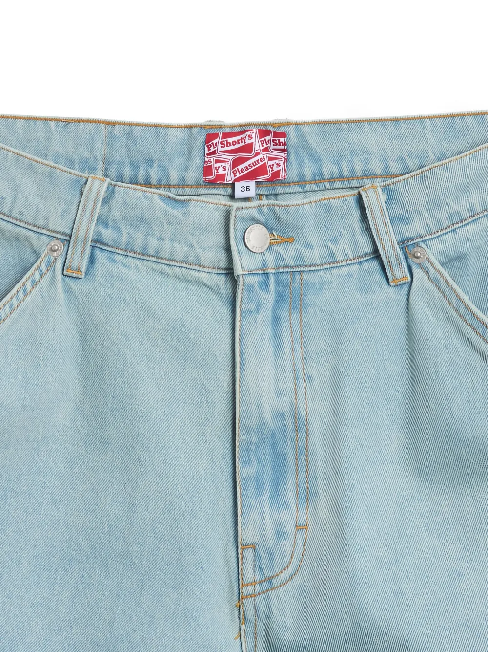 Pleasures Jeans met patchdetail Blauw