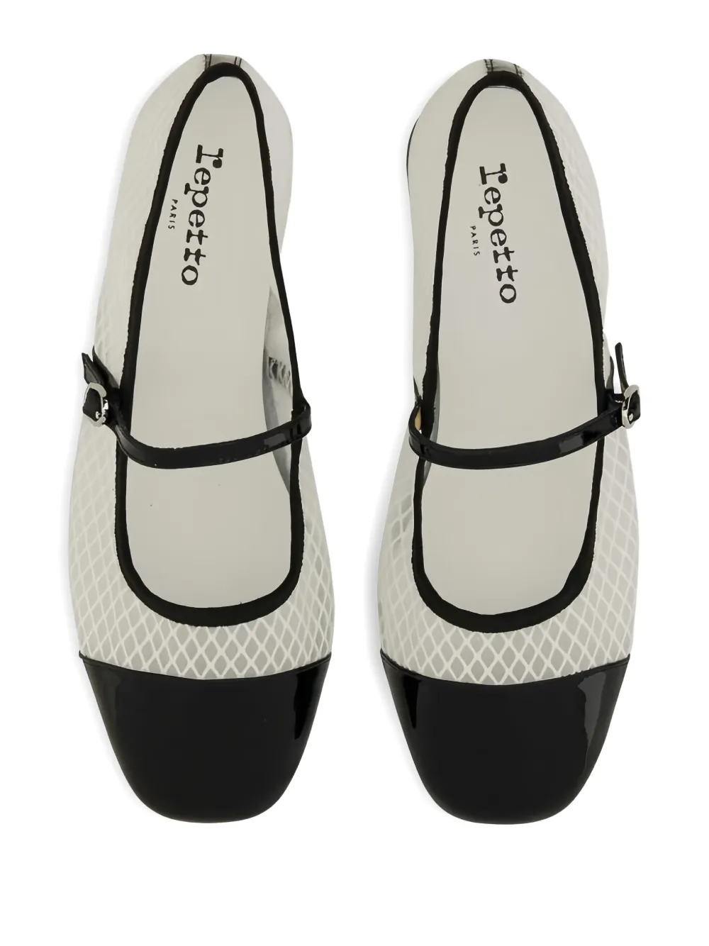 Repetto patent-toecap ballet flats White