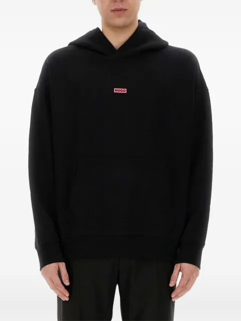 BOSS logo-print cotton hoodie