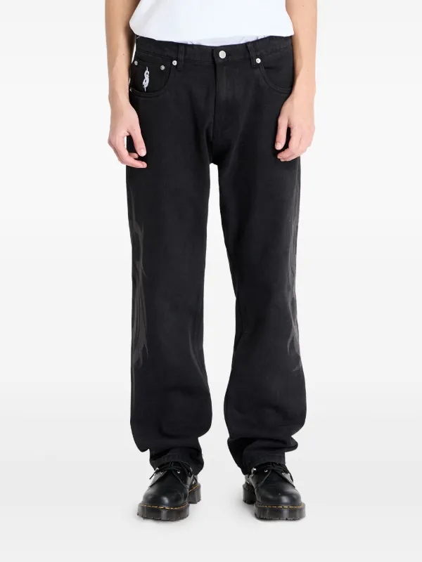 Pleasures Calça Jeans x Slipknot Com 5 Bolsos | Preto