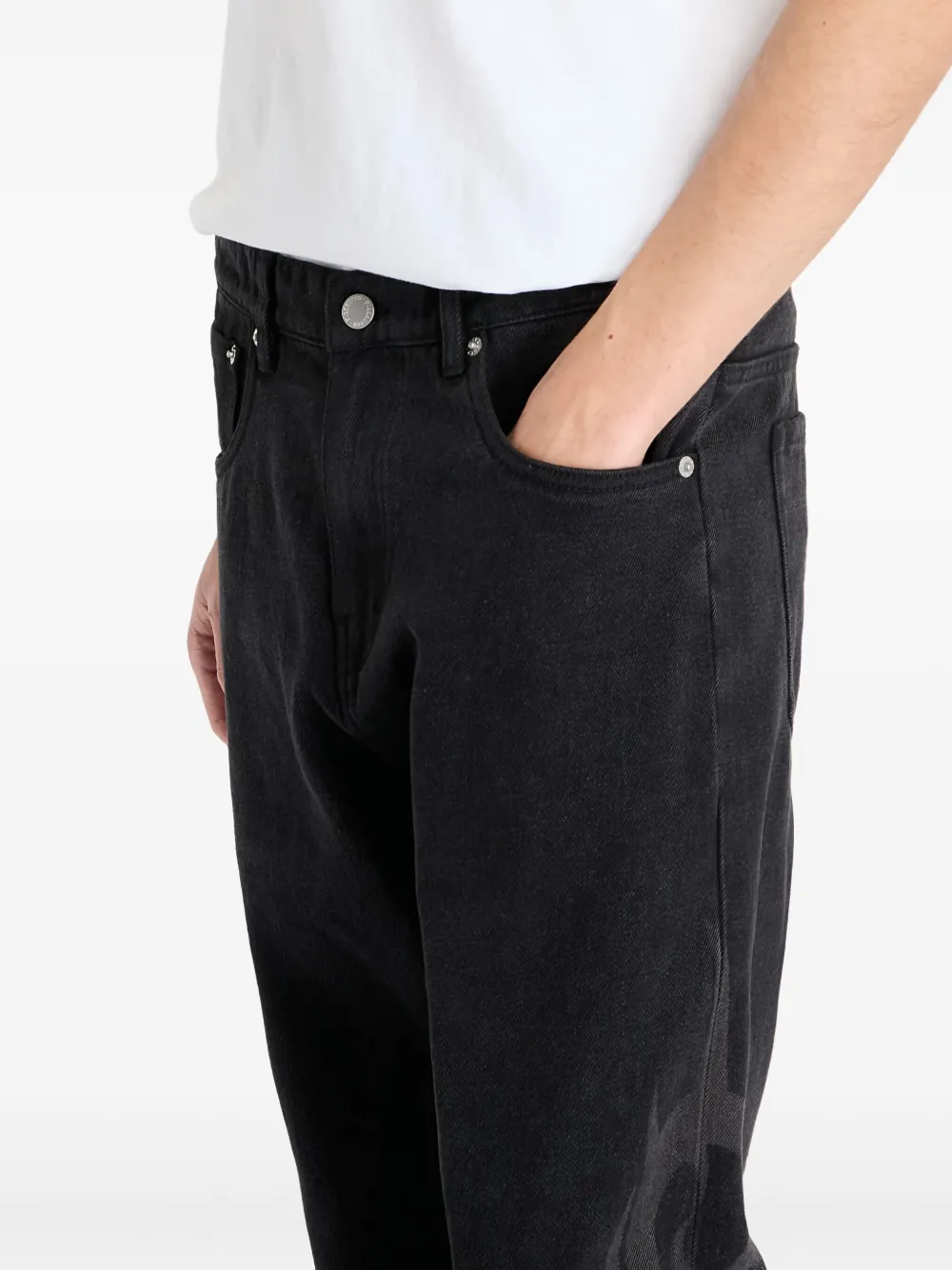 Pleasures x Slipknot jeans met 5 zakken Zwart