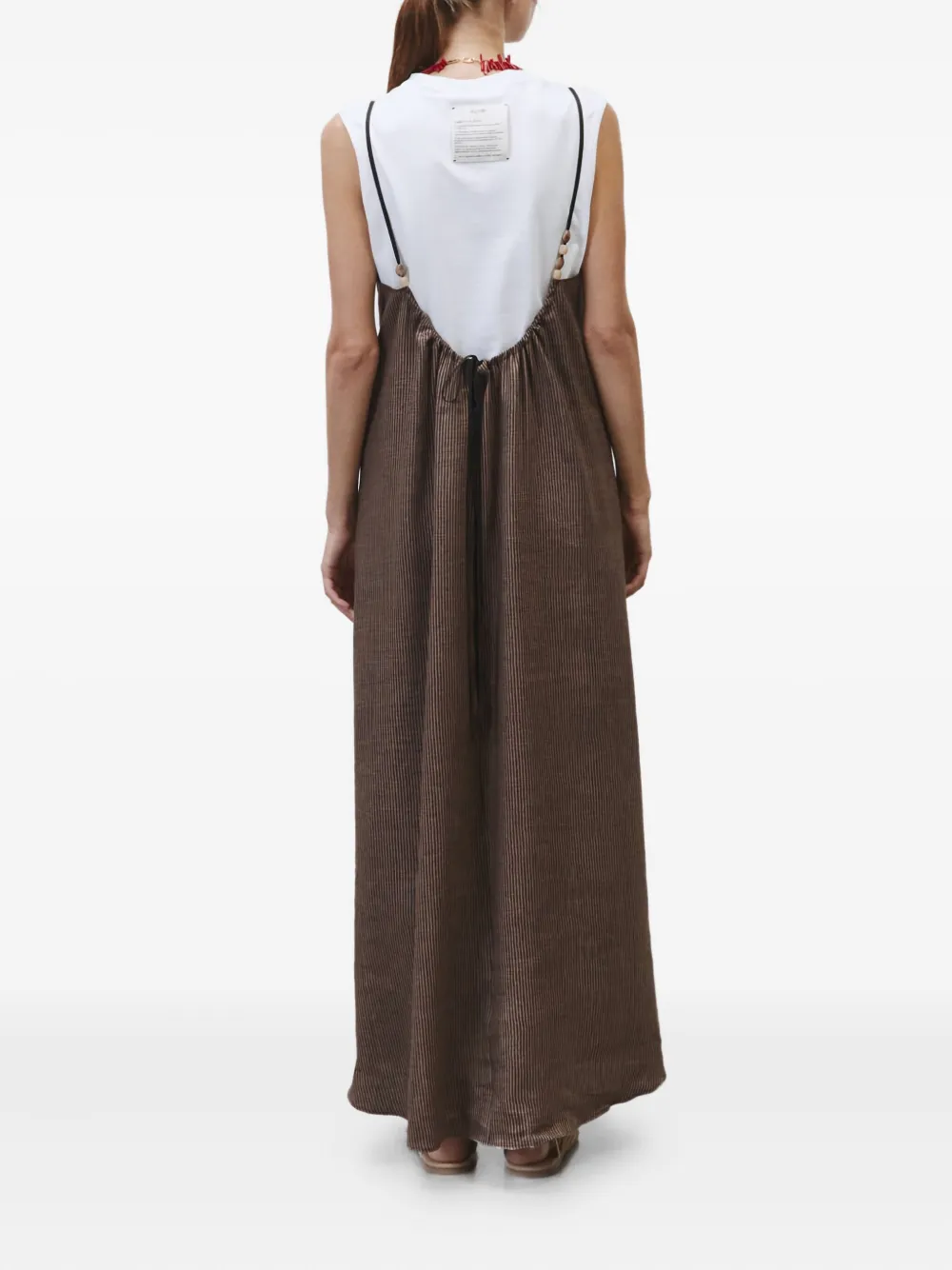 Alysi stripe-pattern maxi dress Bruin
