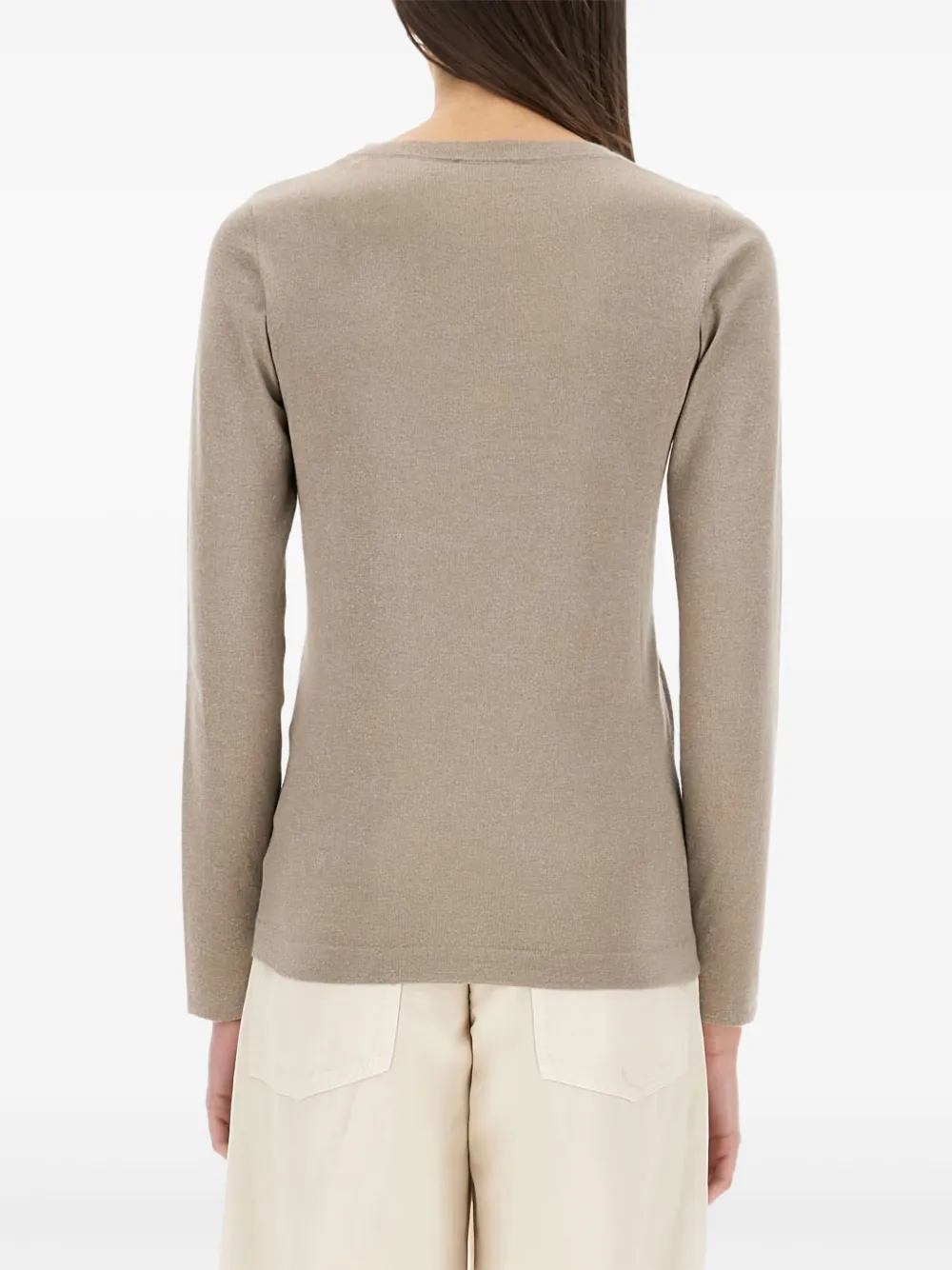 Brunello Cucinelli T-shirt met lange mouwen Bruin