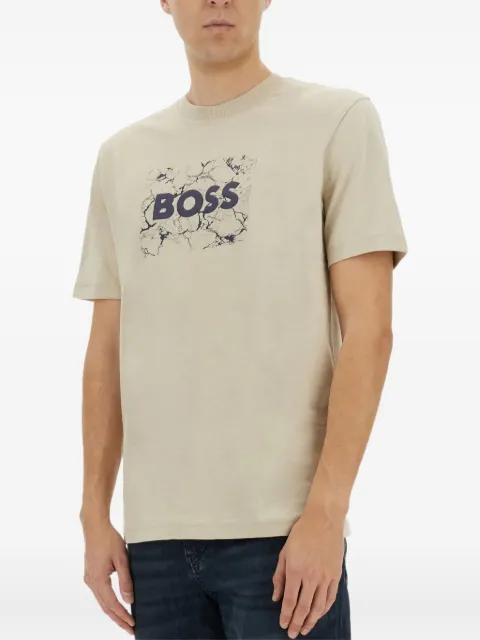 BOSS camiseta con estampado agrietado