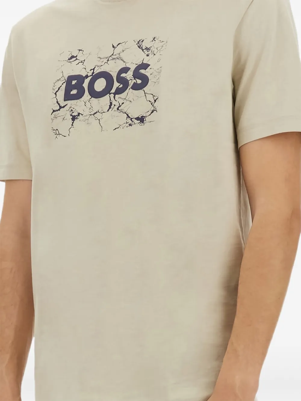 BOSS cracked-print cotton T-shirt | T-Shirts | Image 2