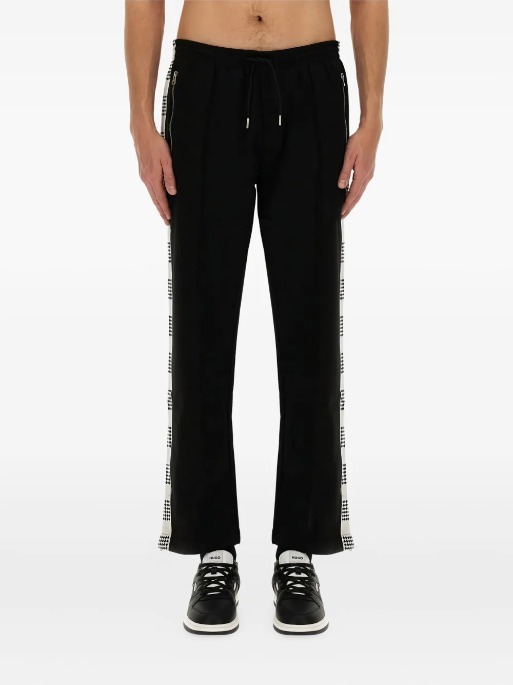 HUGO tape-detail track pants | Black | Image 1