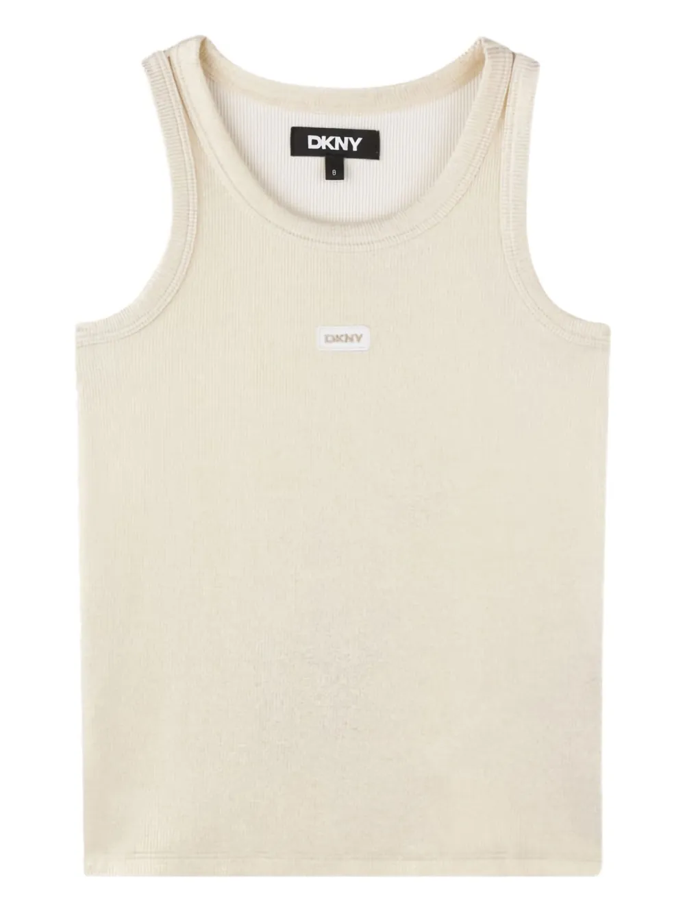 Dkny Kids ribbed logo vest Beige