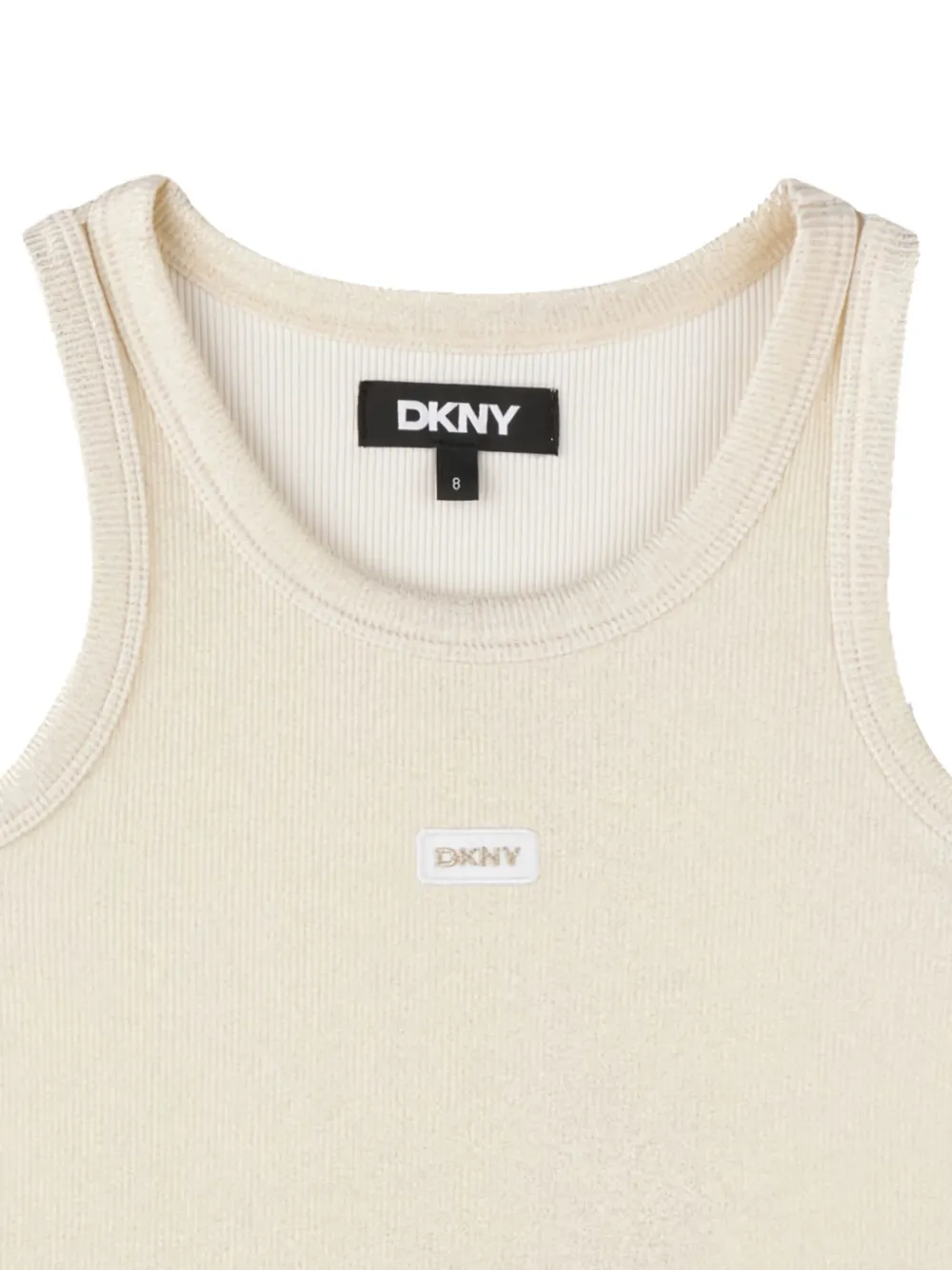 Dkny Kids ribbed logo vest Beige