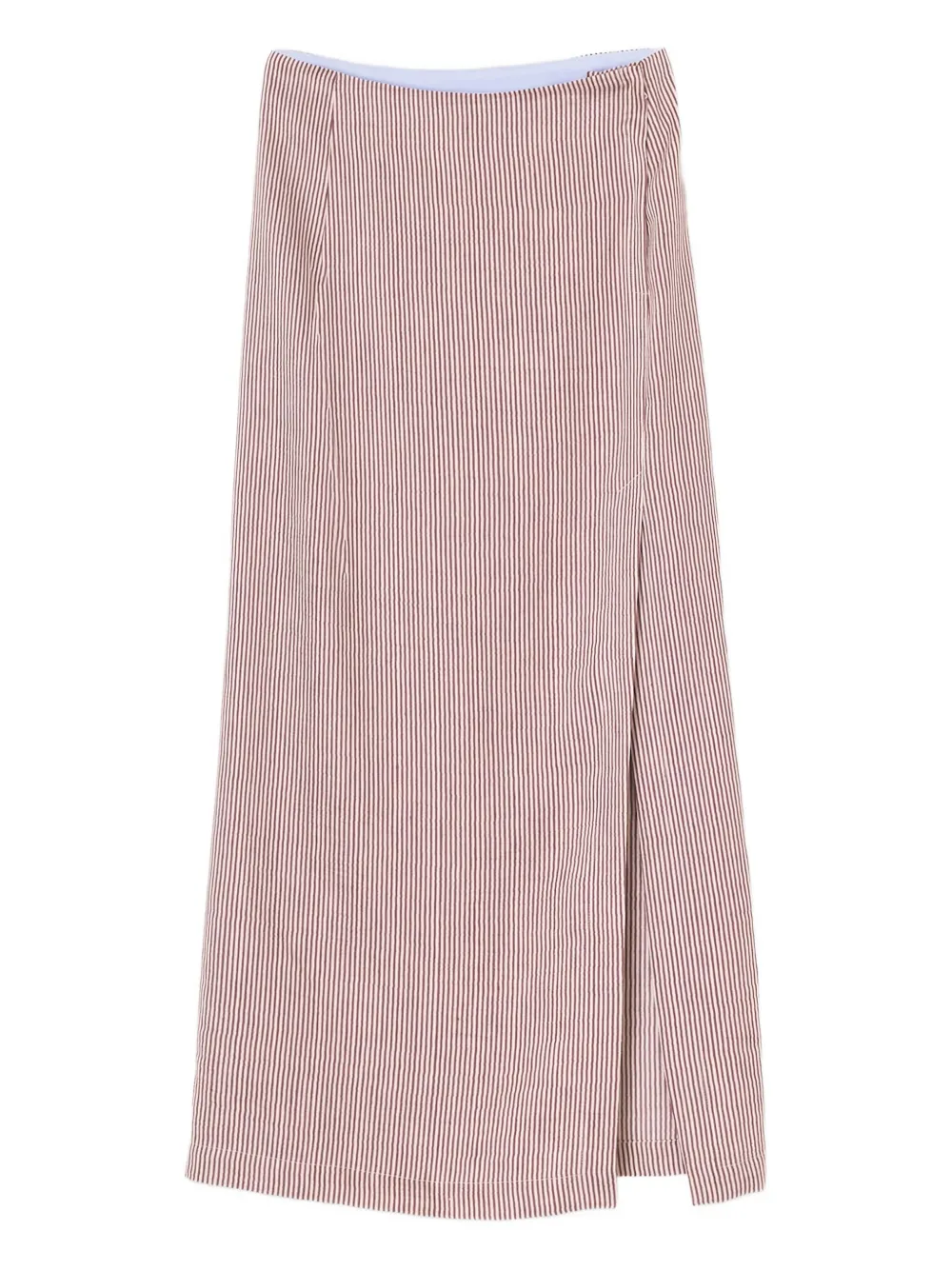 Alysi striped side-split skirt Rood