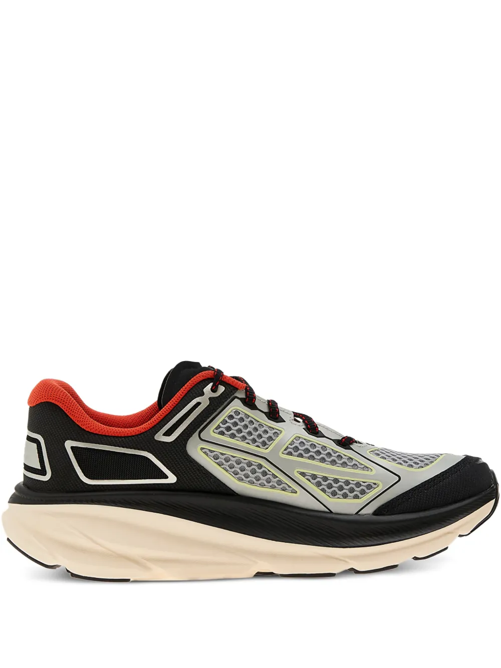 HOKA Clifton One9 mesh-panel sneakers Black