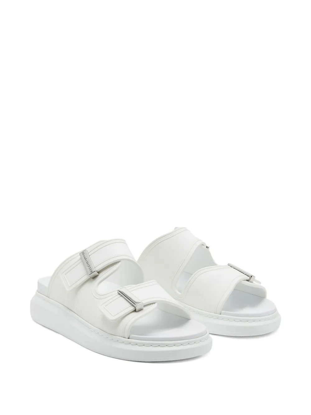 Alexander McQueen double-buckle slides Wit