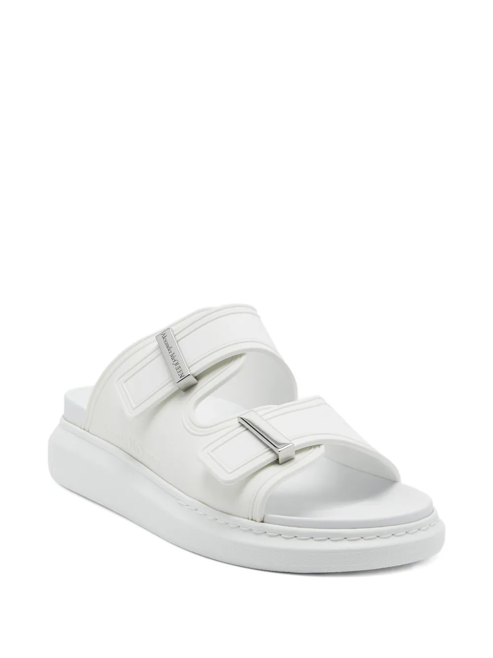 Alexander McQueen double-buckle slides Wit