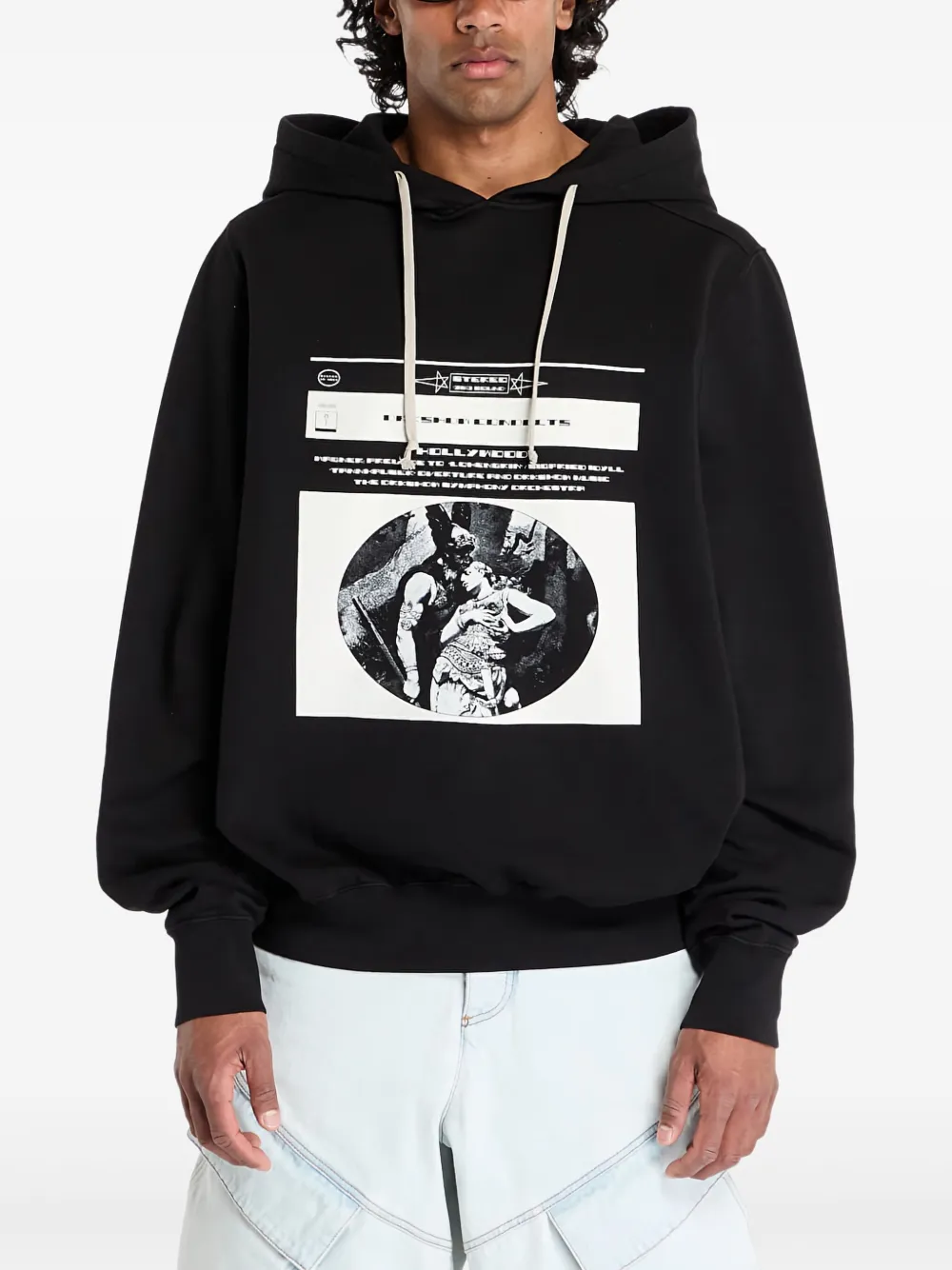 Rick Owens DRKSHDW hoodie con estampado gráfico | negro | Image 1