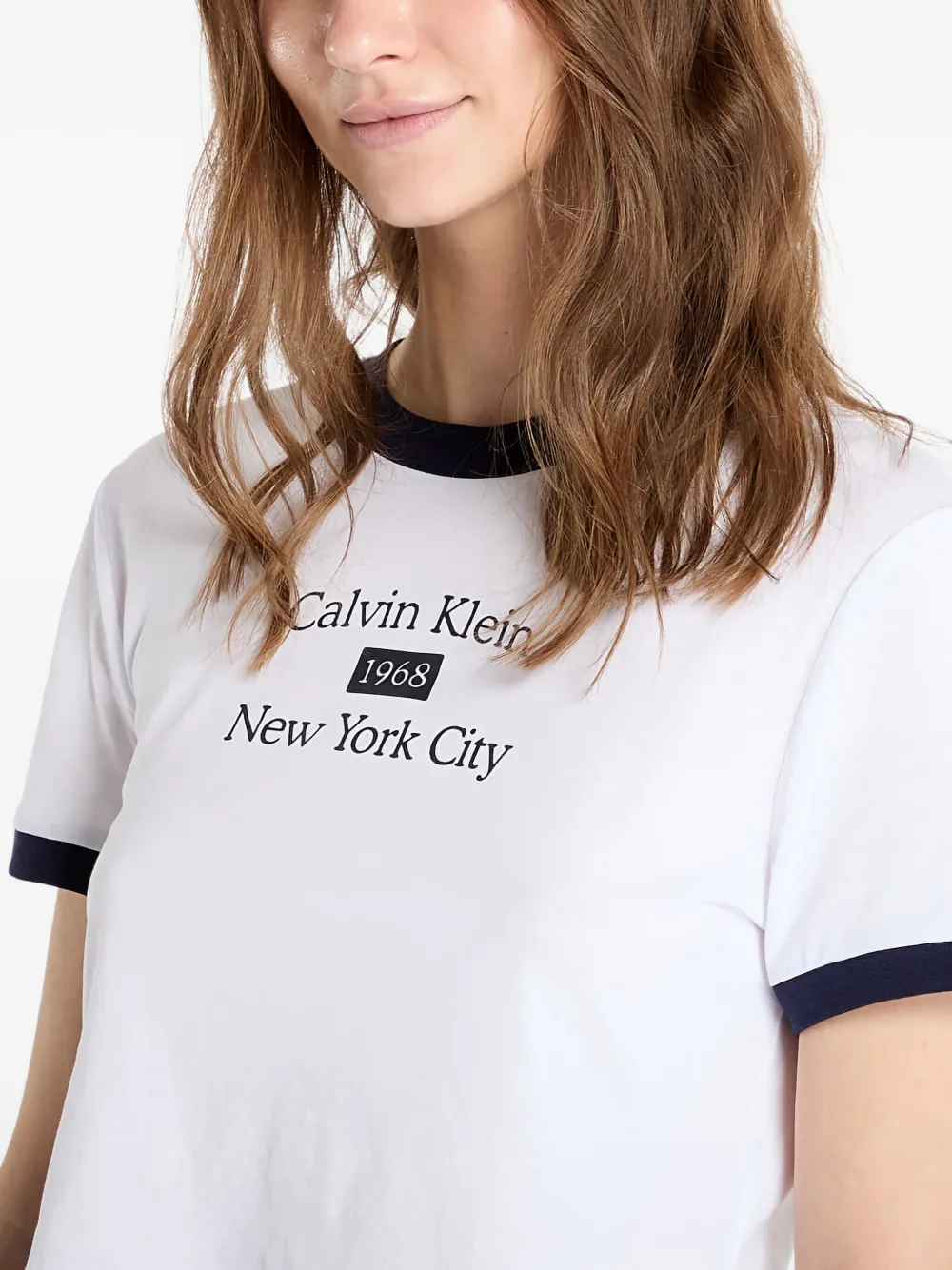 Calvin Klein Jeans Est.1978 Logo-print Cotton T-shirt In White