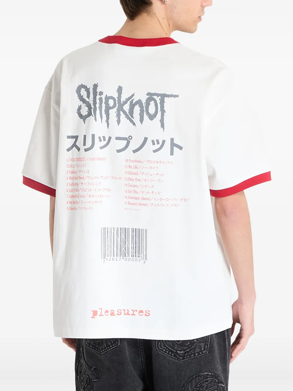 Pleasures T-shirt met grafische print Wit