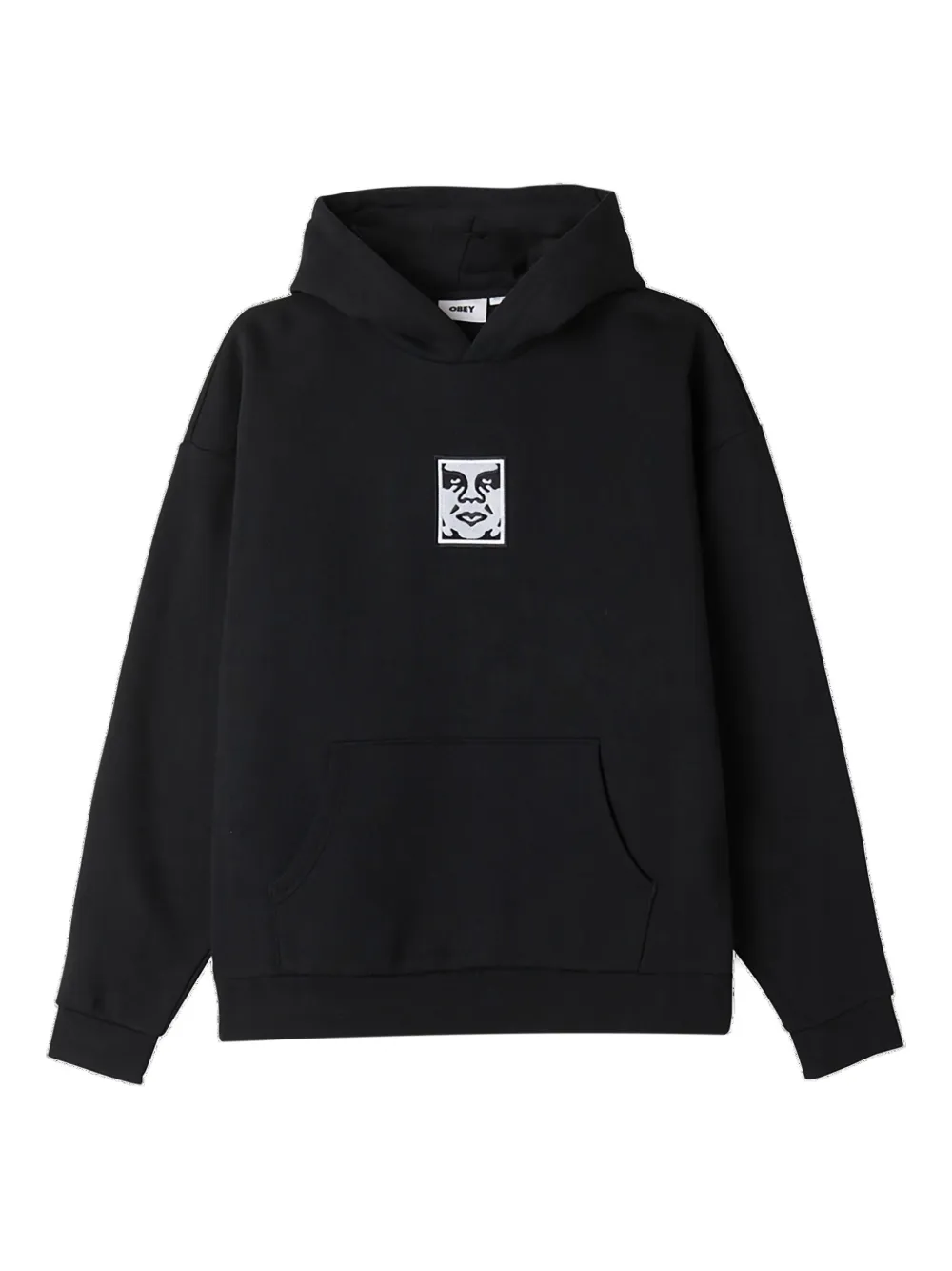 Obey logo-print hoodie | Black | Image 1