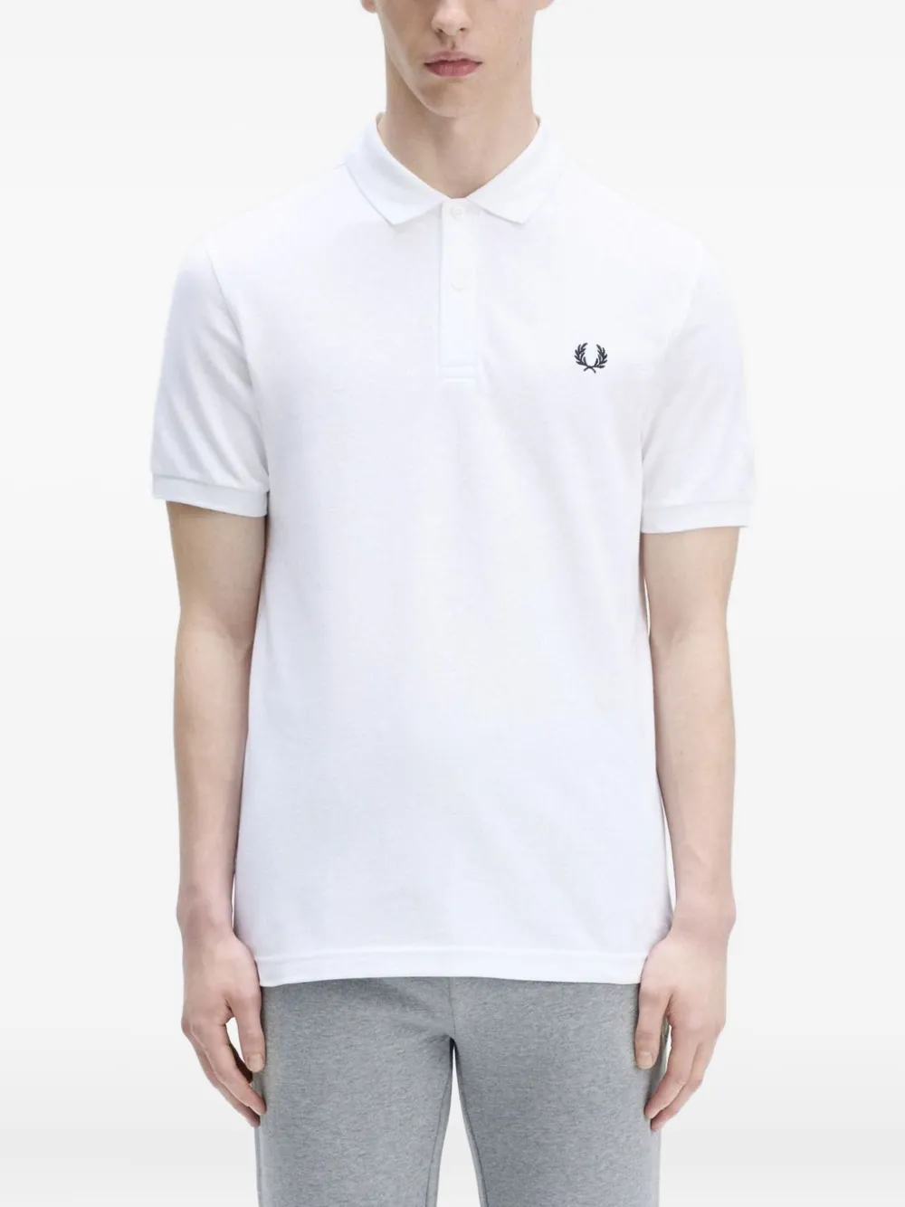 Fred Perry Poloshirt met geborduurd logo Wit