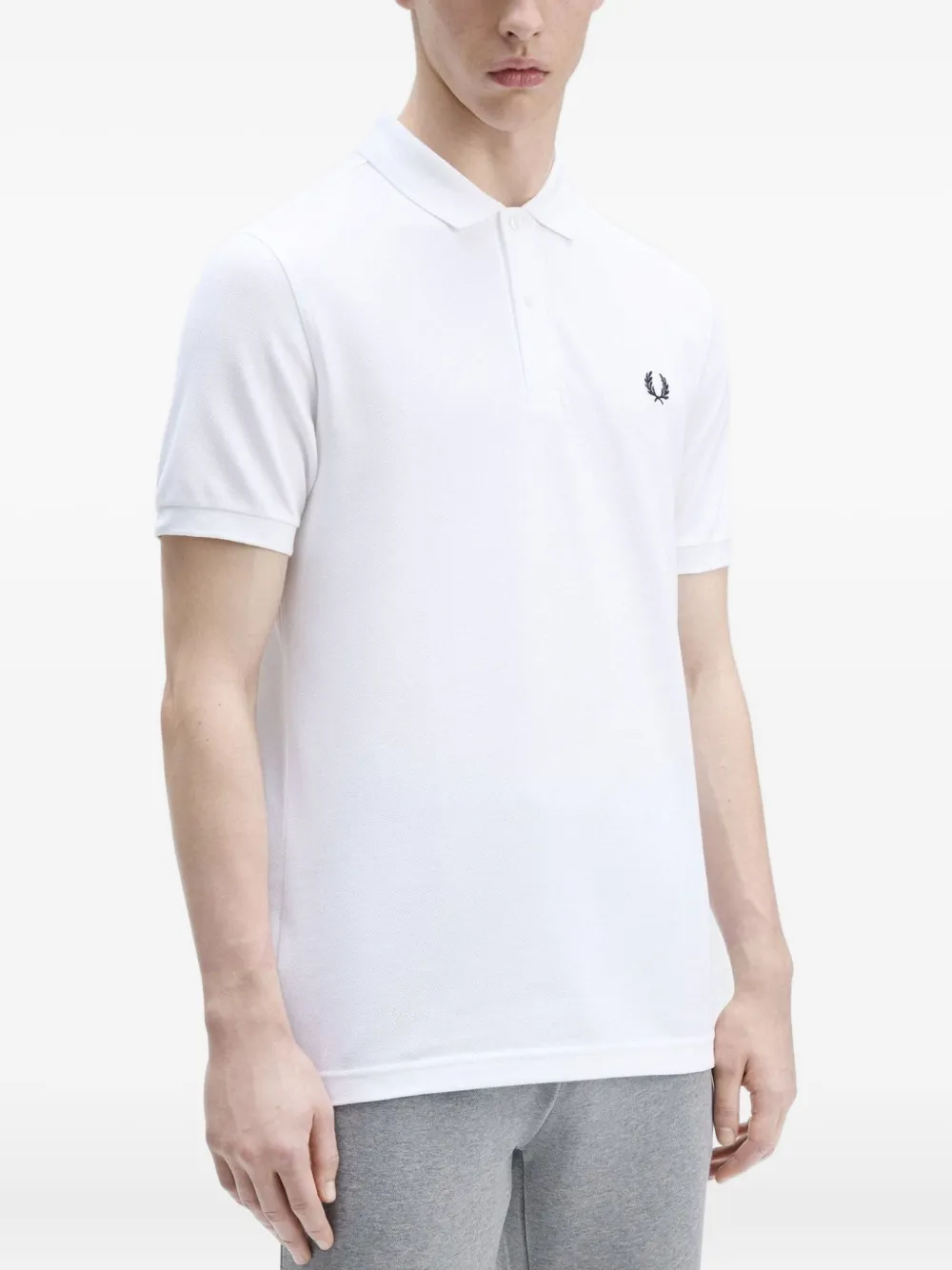 Fred Perry Poloshirt met geborduurd logo Wit