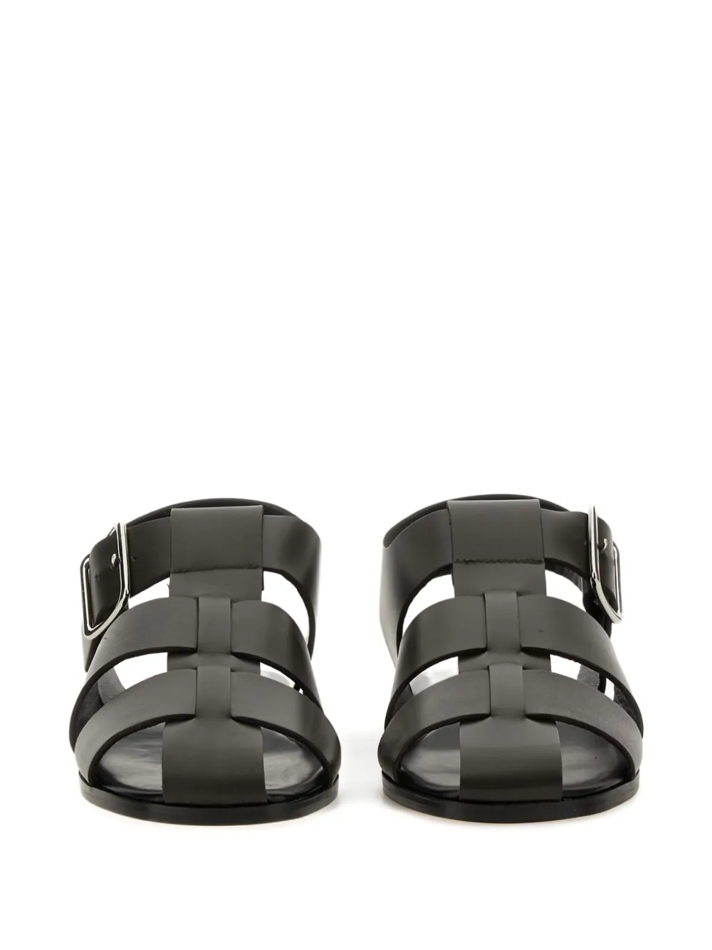 Aeyde buckle-fastening leather sandals Brown