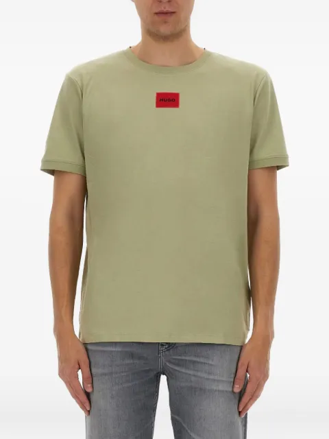 HUGO logo-patch crew-neck T-shirt