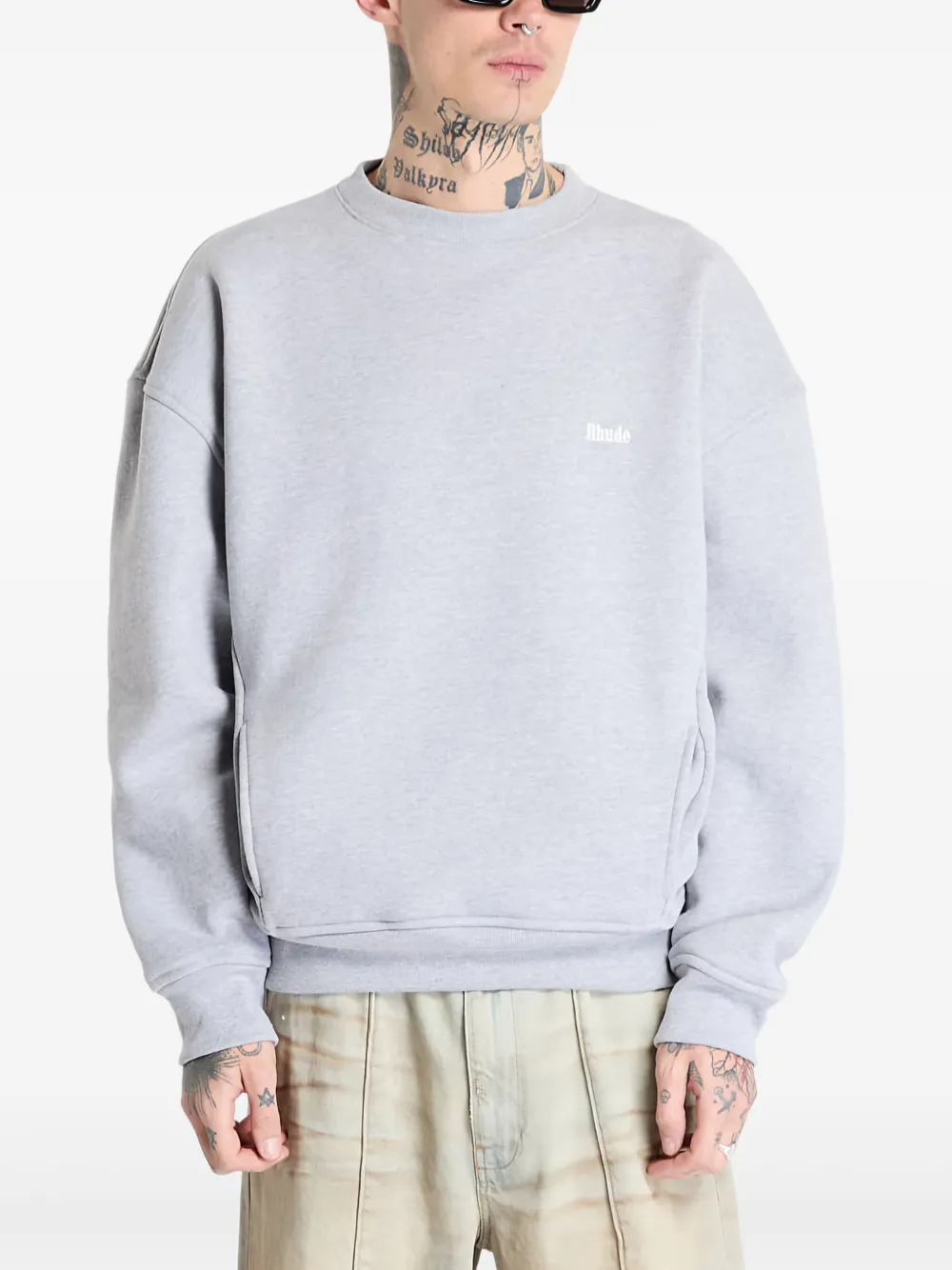 logo-embroidered sweatshirt