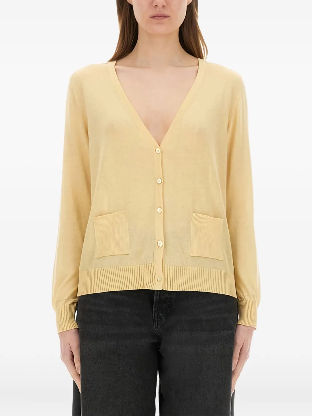 Paul Smith button-up v-neck cardigan | jaune | Image 1