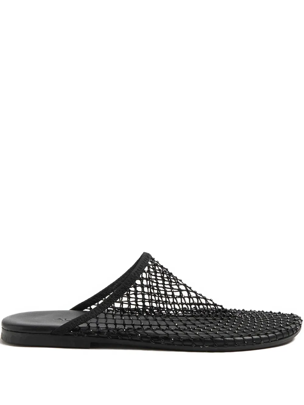 Alysi mesh-embellished mules Black