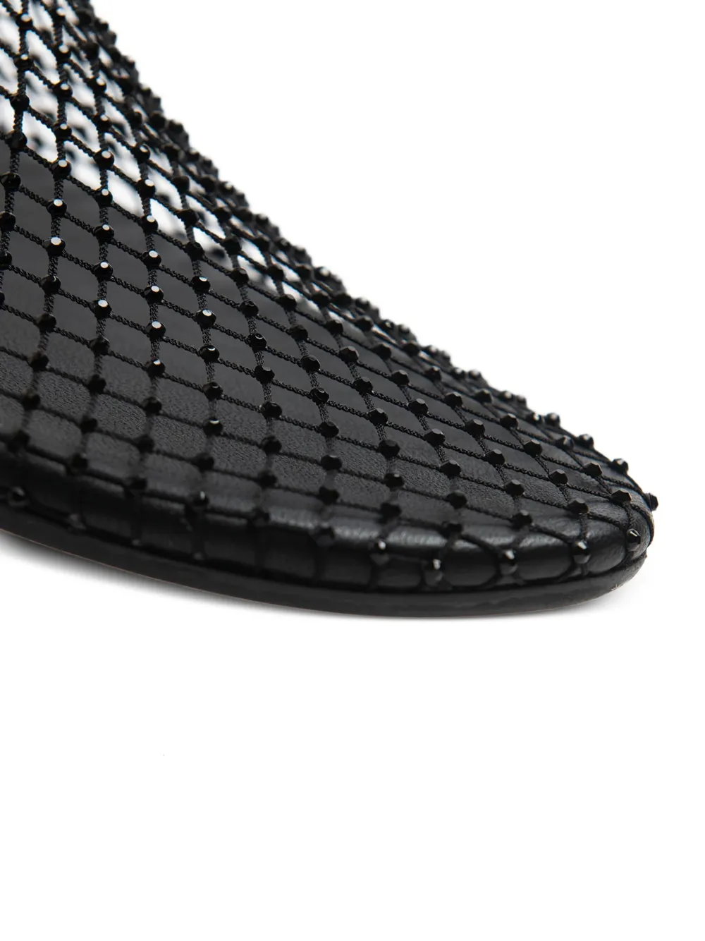 Alysi mesh-embellished mules Black