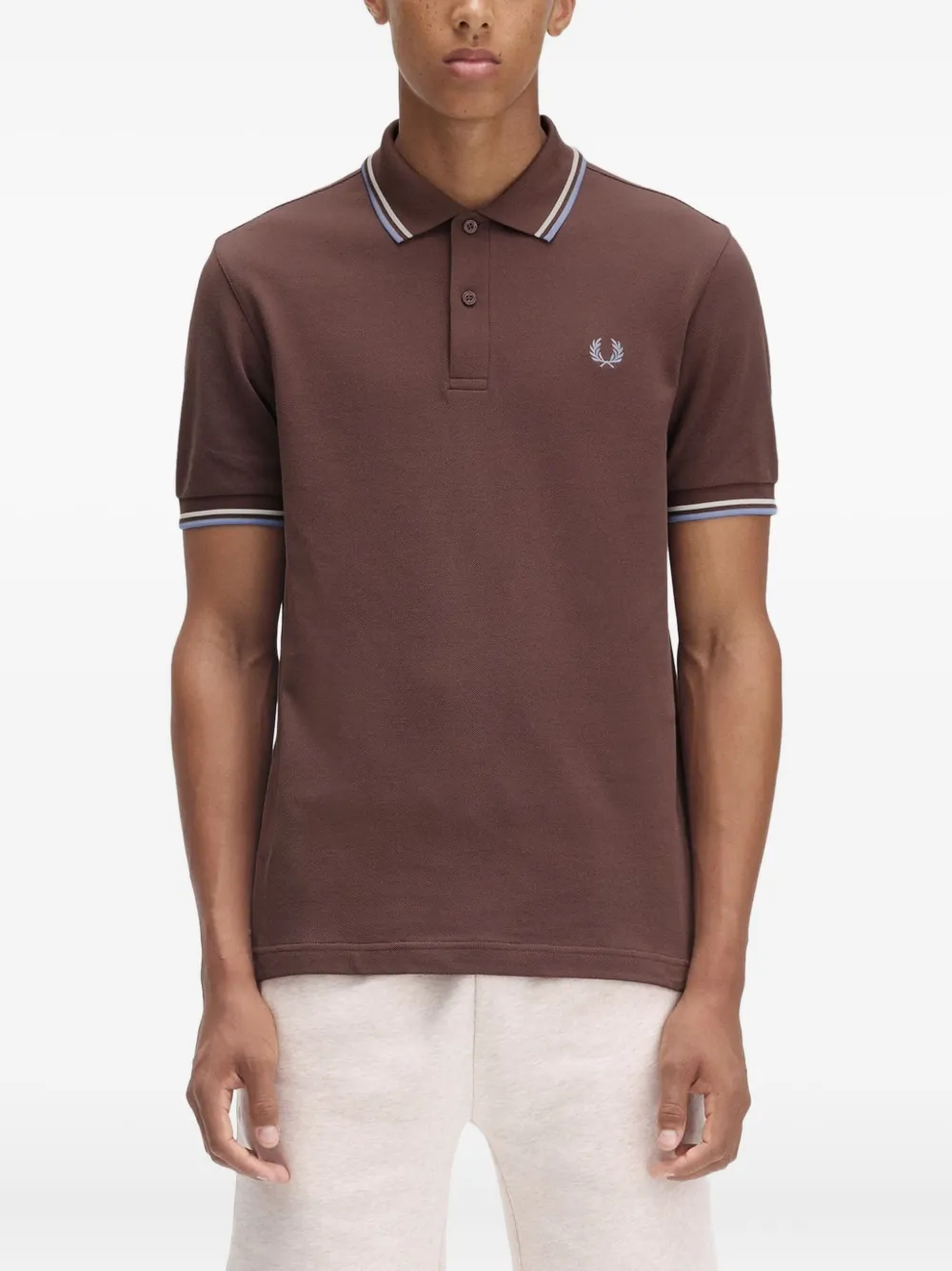 Fred Perry Poloshirt met gestreepte afwerking Rood