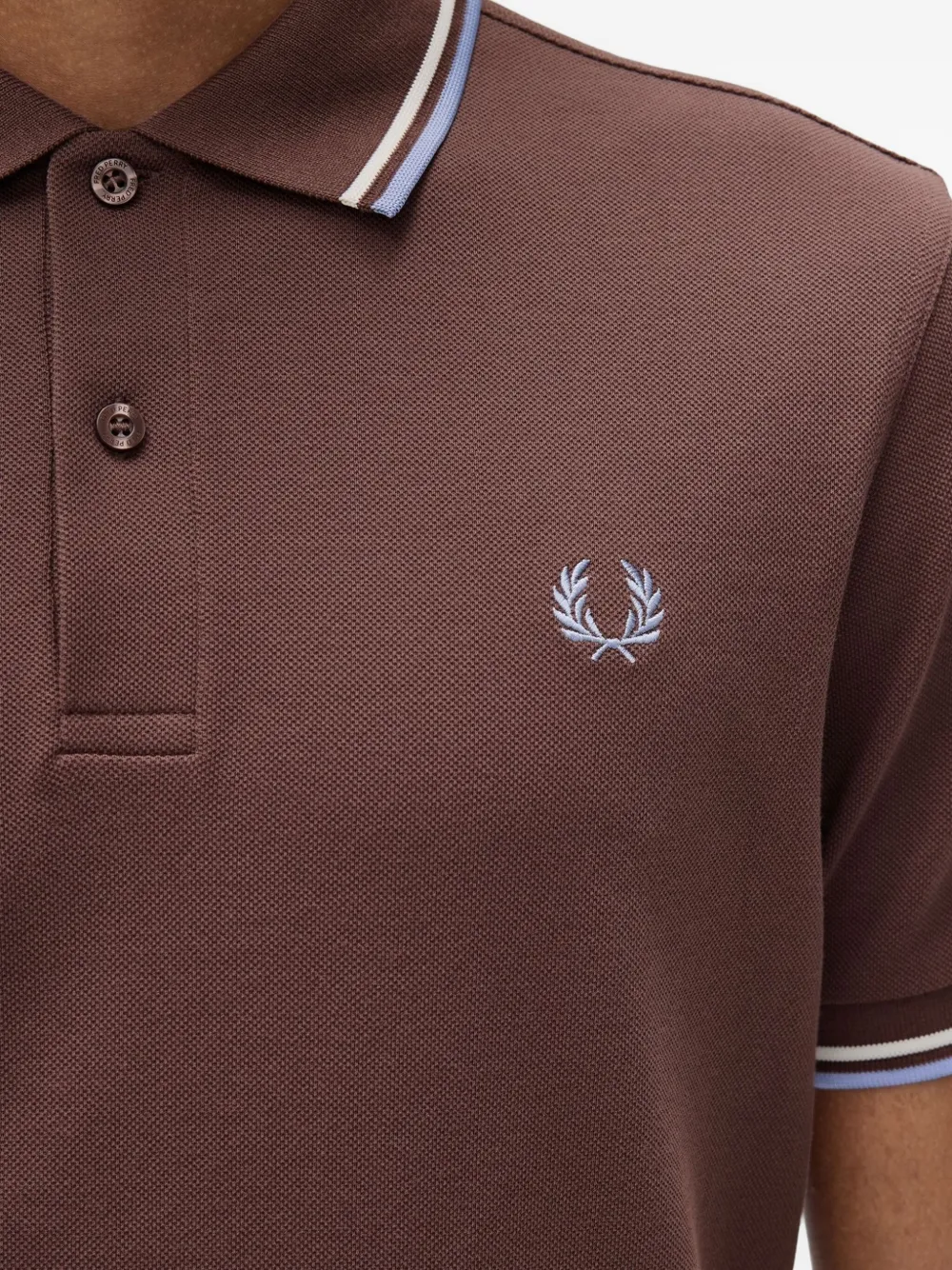 Fred Perry Poloshirt met gestreepte afwerking Rood