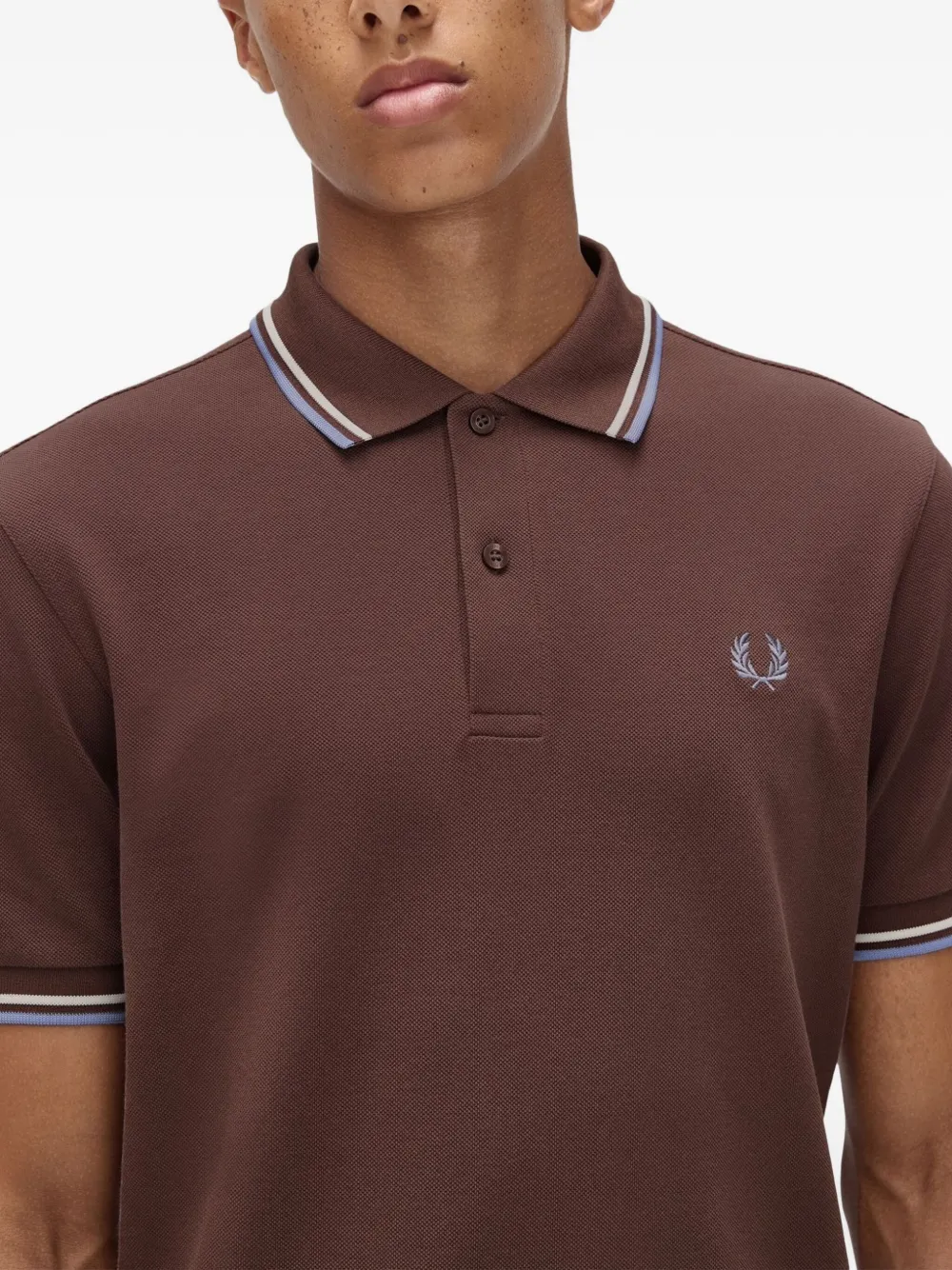 Fred Perry Poloshirt met gestreepte afwerking Rood
