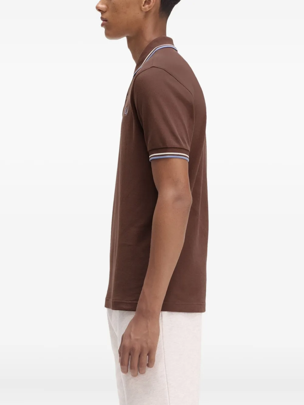 Fred Perry Poloshirt met gestreepte afwerking Rood