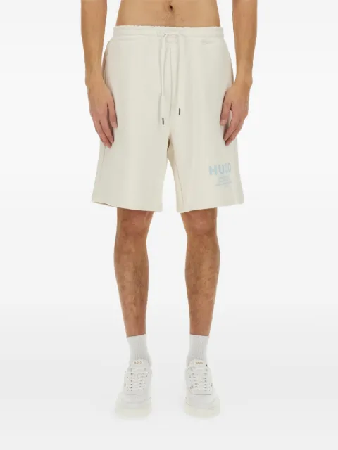 BOSS logo-print drawstring shorts