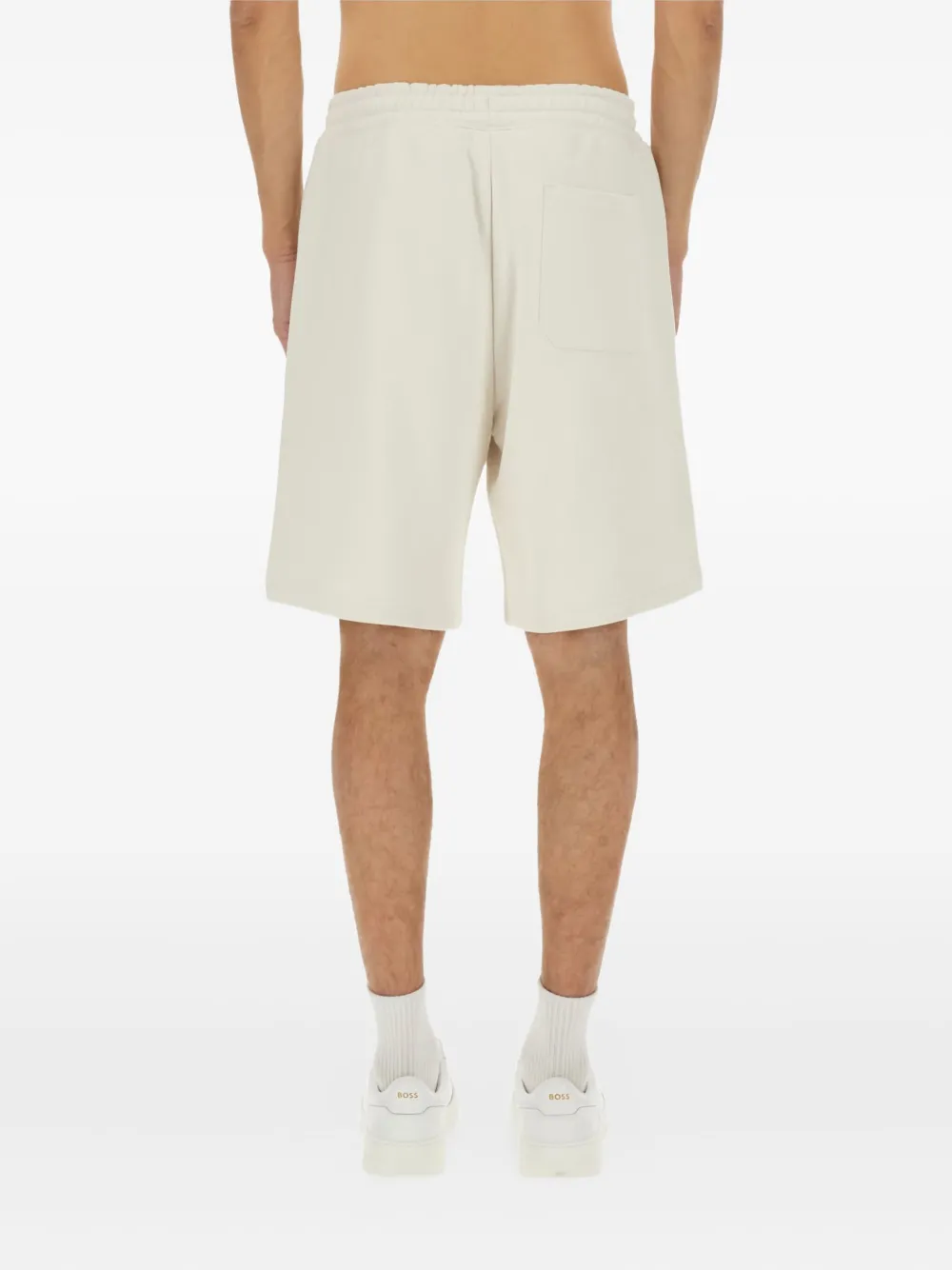 BOSS Shorts met logoprint Wit