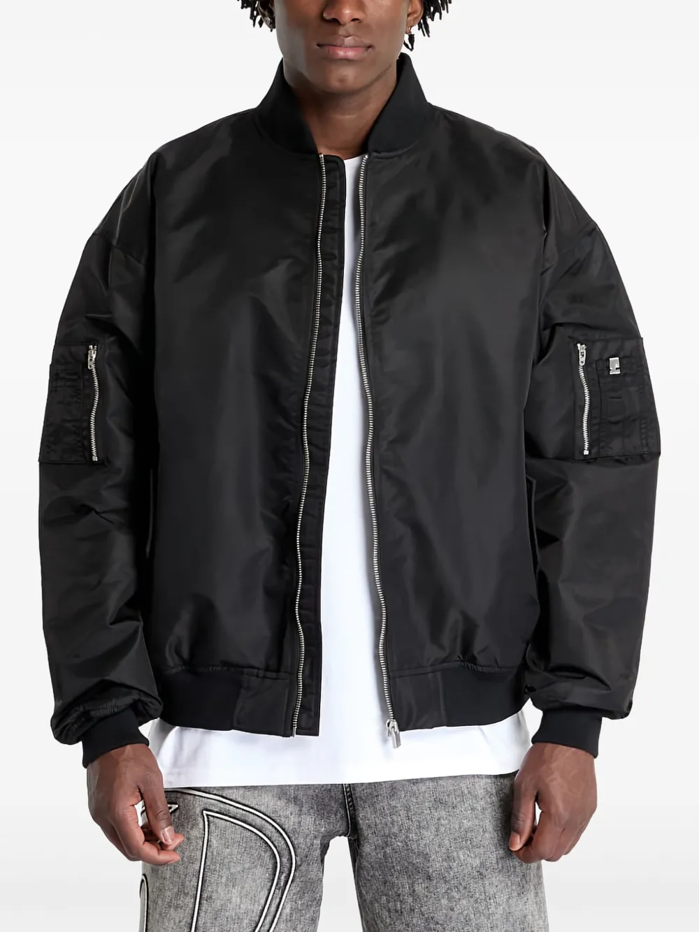 1017 ALYX 9SM chamarra bomber con cierre | negro | Image 1