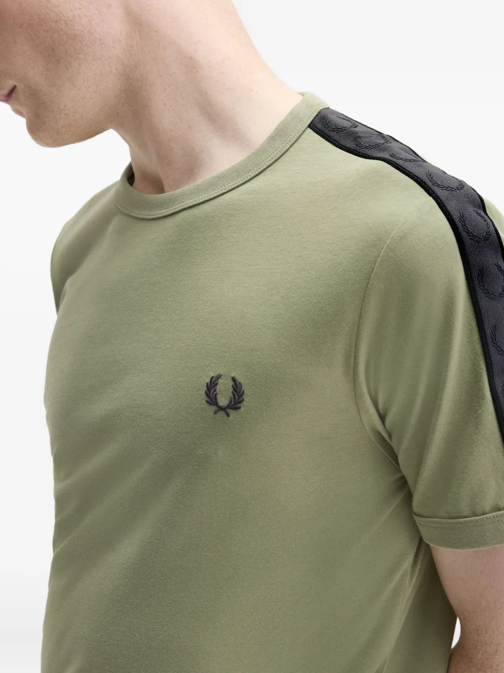 Fred Perry Ringer T-shirt met korte mouwen Groen