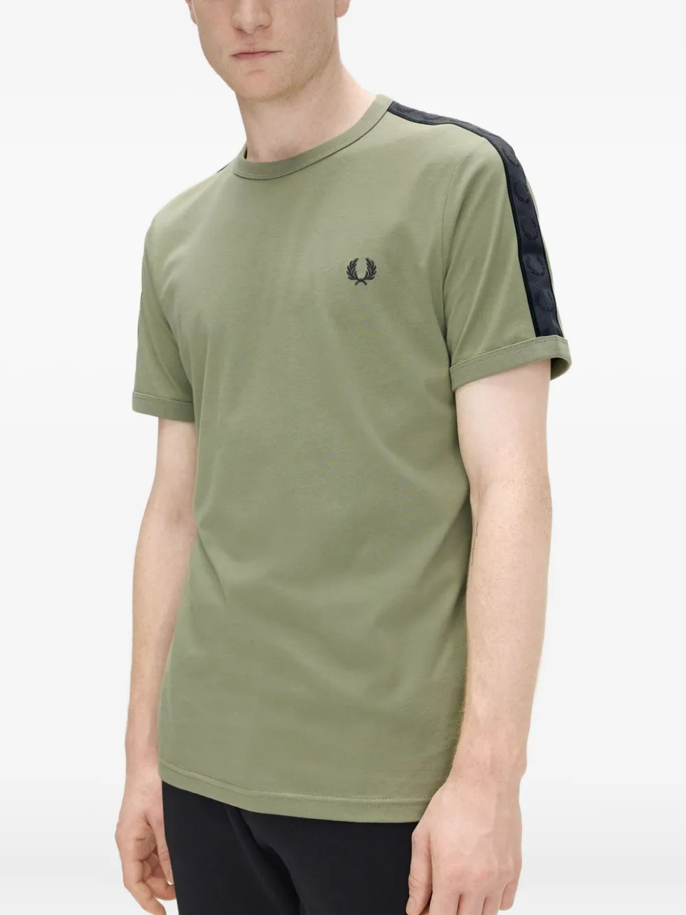 Fred Perry Ringer T-shirt met korte mouwen Groen