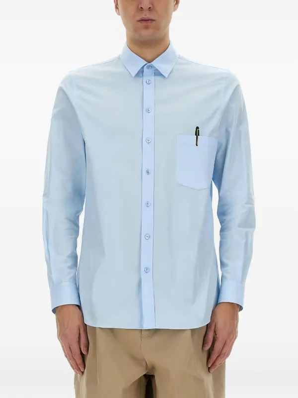 Moschino Pen-print Shirt in Blue
