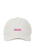 MSGM logo-embroidered baseball cap - White