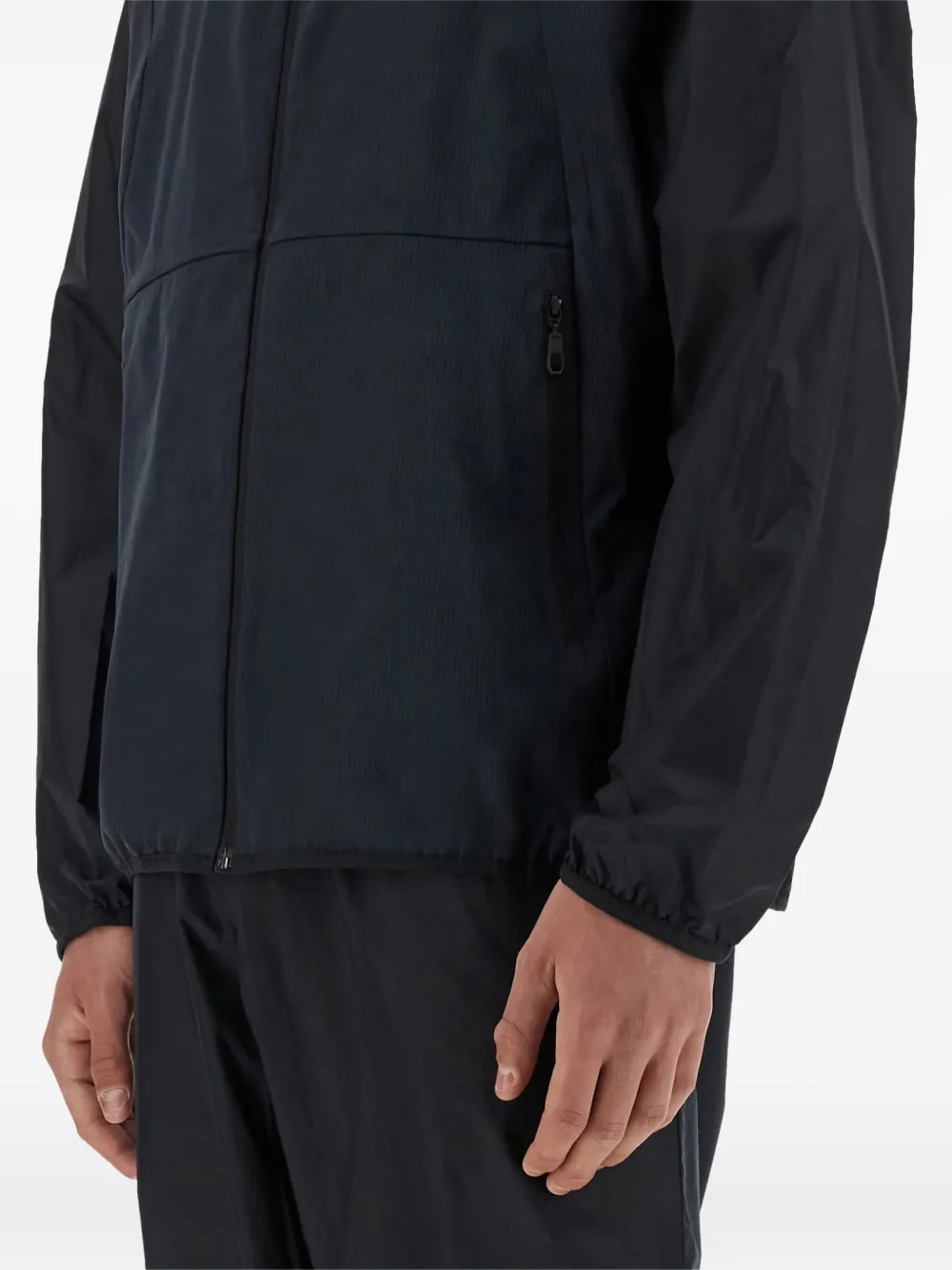 BOSS hooded panelled windbreaker Blauw