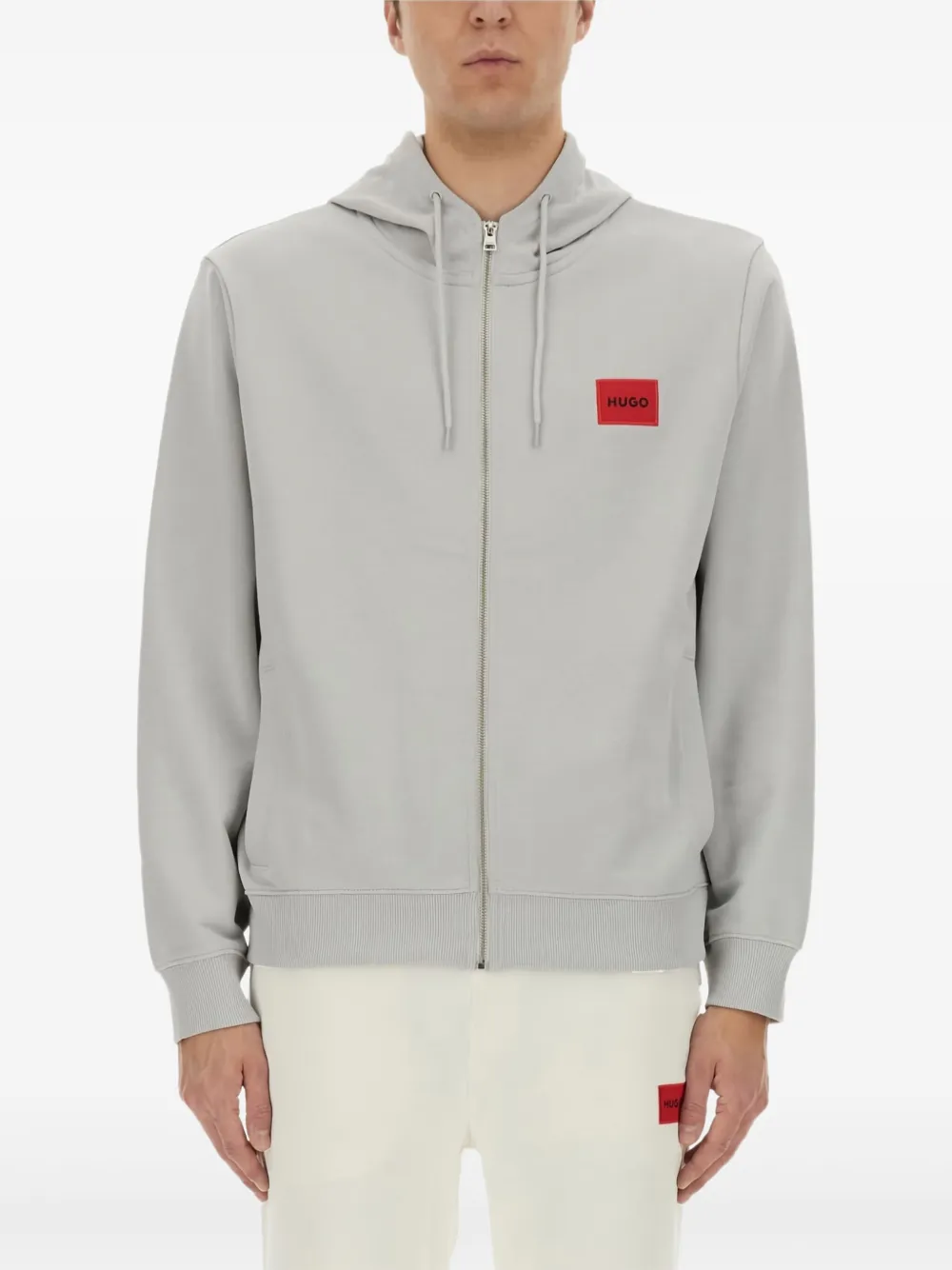HUGO zip-up hooded sweatshirt | Grey | Image 1