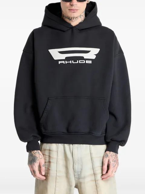 RHUDE logo-print hoodie